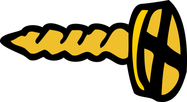 karikatür karalama eski pirinç vida bir insan tarafından çizildi