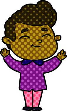 Bir insan tarafından çizilmiş mutlu çizgi film adamı.