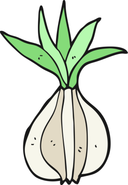 Bir insan tarafından çizilmiş karikatür soğanı.