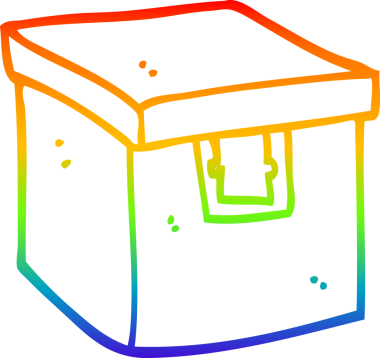 gökkuşağı gradyan çizgi çizimi bir insan tarafından çizilmiş kanıt kutusu