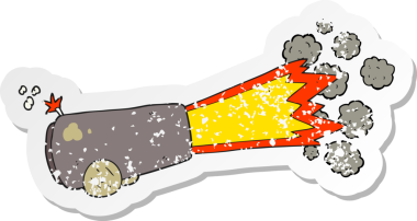 Bir insan tarafından çizilmiş karikatür ateşleme topunun gerilimli çıkartması.