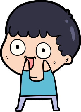 Bir insan tarafından çizilmiş çizgi film adamı.