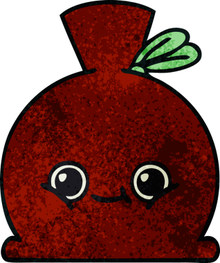 Bir insan tarafından çizilmiş eski grunge desenli bir çuval.