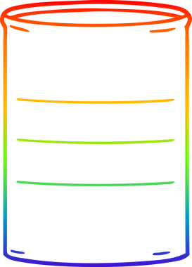 gökkuşağı gradyan çizgi çizimi bir insan tarafından çizilmiş bir yağ varili