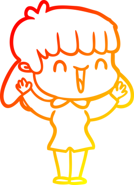 Bir insan tarafından çizilmiş bir karikatür kadın çizimi