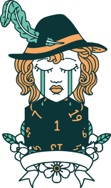 Retro Dövme Tarzı İnsan Ozan Karakteri Yüzü Bir İnsan Tarafından Çizildi