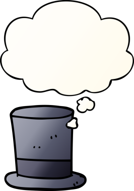 Düşünce baloncuklu çizgi film şapkası bir insan tarafından çizilmiş.