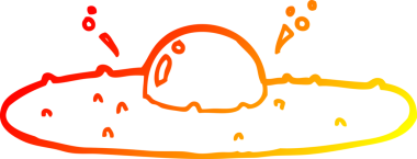 Bir insan tarafından çizilmiş sıcak gradyan bir yumurta çizimi.