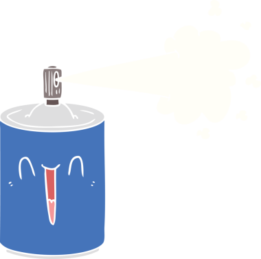 Bir insan tarafından çizilmiş düz renk sprey sprey.