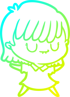 Bir insan tarafından çizilmiş bir karikatür kadın çizimi.