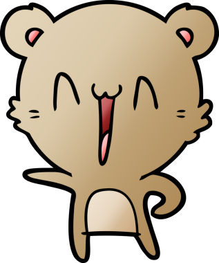 Bir insan tarafından çizilmiş mutlu ayı karikatürü