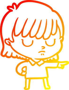 Bir insan tarafından çizilmiş bir karikatür kadın çizimi