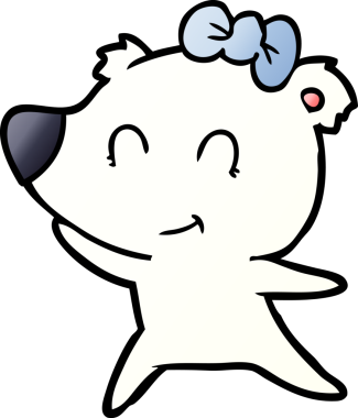 Bir insan tarafından çizilmiş kutup ayısı karikatürü