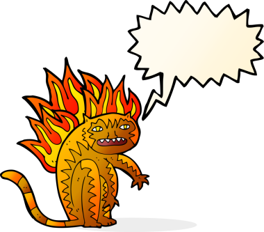 Kaplan bir insan tarafından çizilmiş konuşma baloncuğuyla parlıyor.