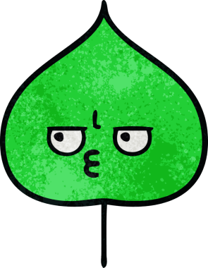 Bir insan tarafından çizilmiş dışavurumsal yaprağın grunge deseni.