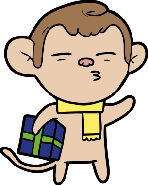 bir insan tarafından çizilmiş şüpheli maymun çizgi filmi