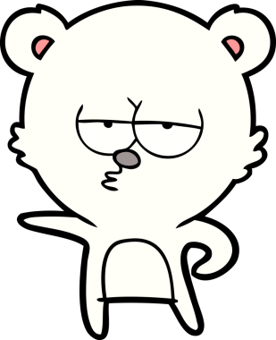 Bir insan tarafından çizilmiş kutup ayısı karikatürü