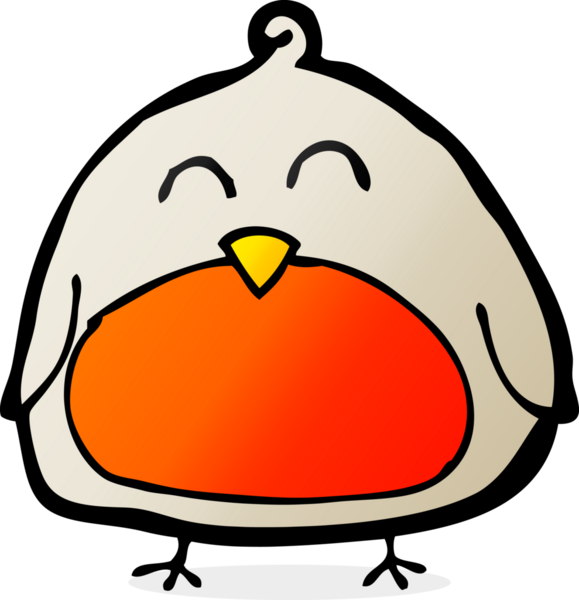 Bir insan tarafından çizilmiş komik bir noel robini.