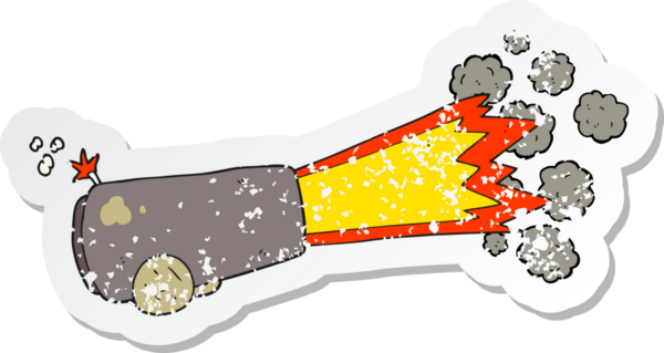 Bir insan tarafından çizilmiş karikatür ateşleme topunun gerilimli çıkartması.