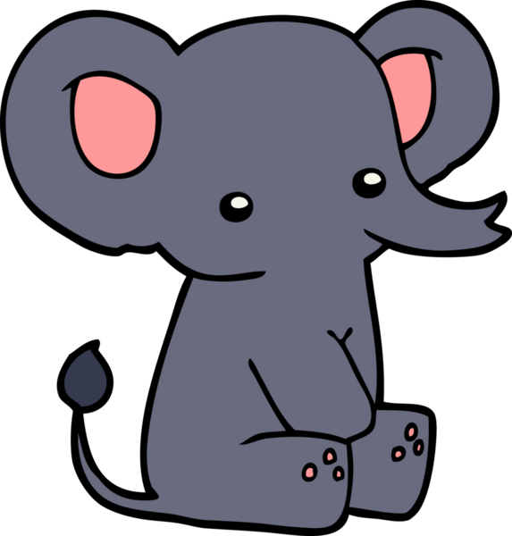 Bir insan tarafından çizilmiş bir fil.