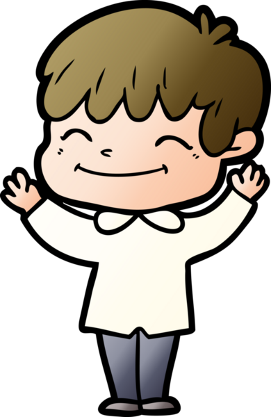 Bir insan tarafından çizilmiş mutlu çocuk çizgi filmi.