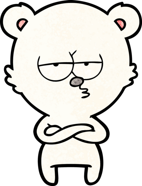 Bir insan tarafından çizilmiş kutup ayısı karikatürü