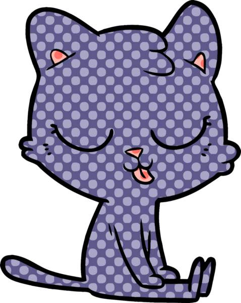 Bir insan tarafından çizilmiş çizgi film kedisi.