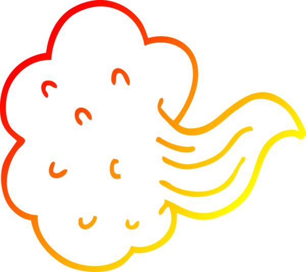 Bir insan tarafından çizilen sıcak çizgi çizgi çizgi film vızıltısı bulutu