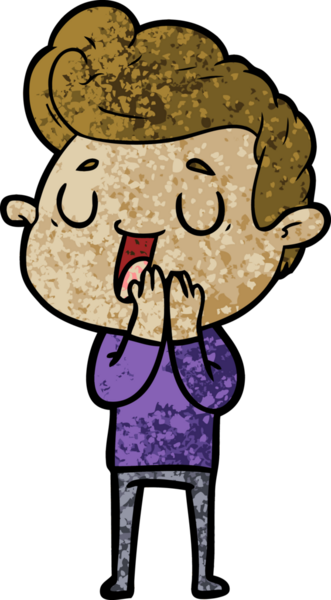 Bir insan tarafından çizilmiş mutlu çizgi film adamı.