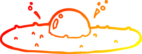 Bir insan tarafından çizilmiş sıcak gradyan bir yumurta çizimi.