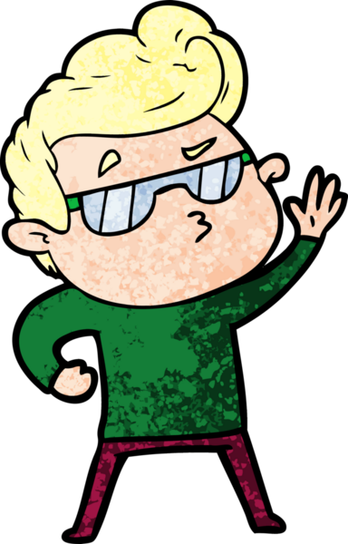 Bir insan tarafından çizilmiş havalı bir çizgi film.