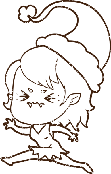 Noel Elf Kömürü Bir insan tarafından çizilmiş