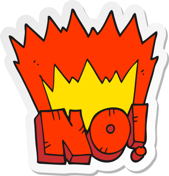 Bir karikatür çıkartması Bir insan tarafından haykırılan haykırışlar