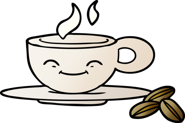 Bir insan tarafından çizilmiş bir espresso fincanı.