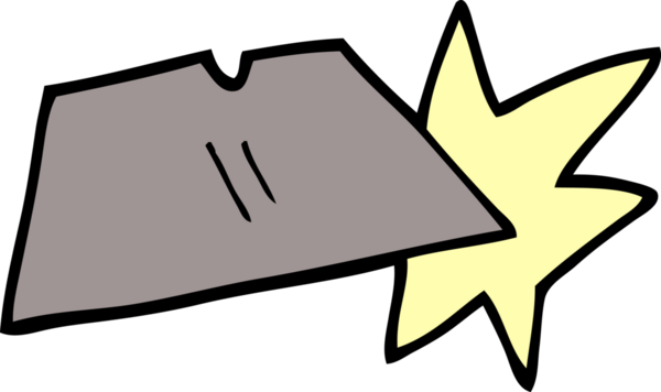 Bir insan tarafından çizilmiş iş bıçağı çizimleri.