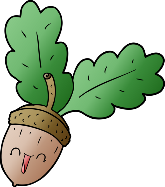 Bir insan tarafından çizilmiş bir palamut.