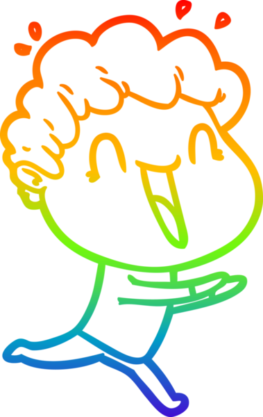 Bir insan tarafından çizilmiş mutlu bir adamın çizgi çizimi.