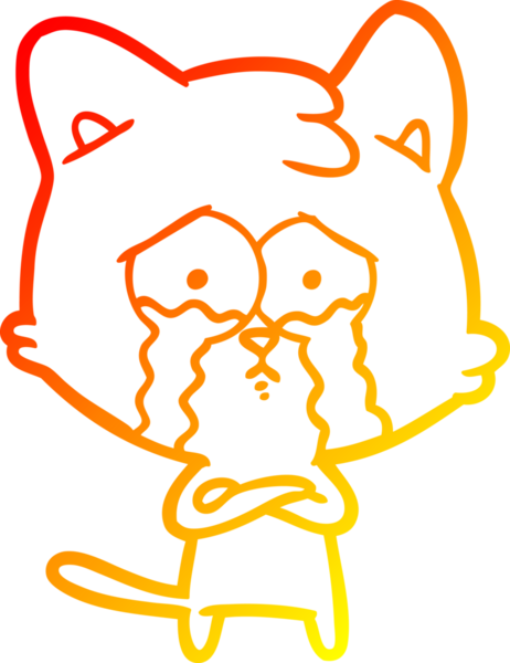 Bir insan tarafından çizilmiş, ağlayan bir karikatür çizimi.