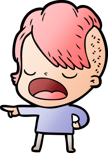 Bir insan tarafından çizilmiş havalı hippi kız çizgi filmi.