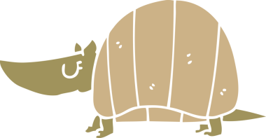 Bir insan tarafından çizilmiş karalama armadillosu.