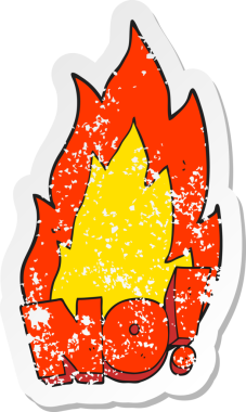 Bir karikatürün gerilimli çıkartması. Bir insan tarafından haykırılmıyor.