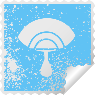 Bir insan tarafından çizilmiş ağlayan bir gözün kareli soyulan çıkartması.