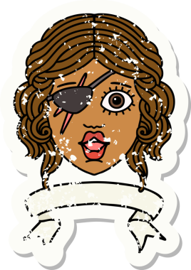 Retro Dövme Tarzı İnsan Rogue karakteri Bir insan tarafından çizilmiş pankartıyla