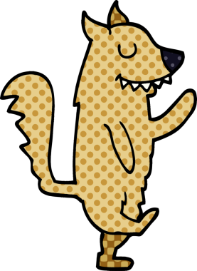 Bir insan tarafından çizilmiş karalama dansı köpeği.