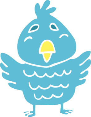 Bir insan tarafından çizilmiş karalama mavisi kuş