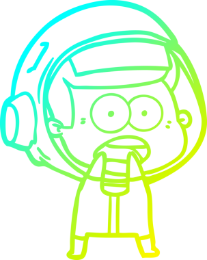 Bir insan tarafından çizilen soğuk gradyan çizgi çizimi bir astronotu şaşırttı.