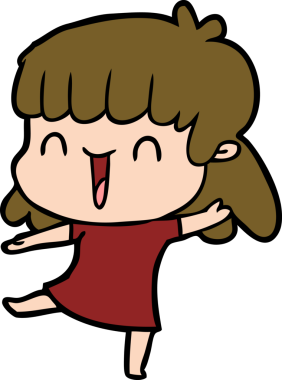 Bir insan tarafından çizilmiş karikatür kadın.