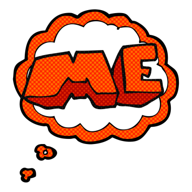 Bir insan tarafından çizilmiş serbest çizim baloncuk karikatür ME sembolü