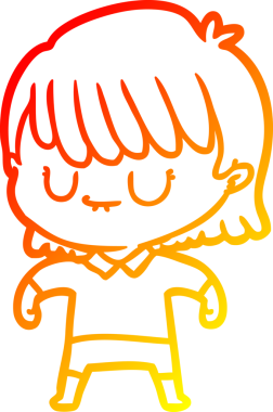 Bir insan tarafından çizilmiş bir karikatür kadın çizimi