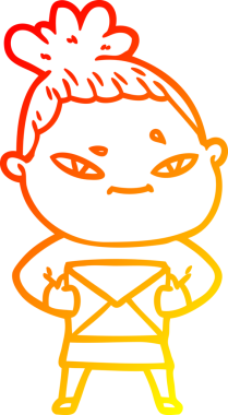 Bir insan tarafından çizilmiş bir karikatür kadın çizimi